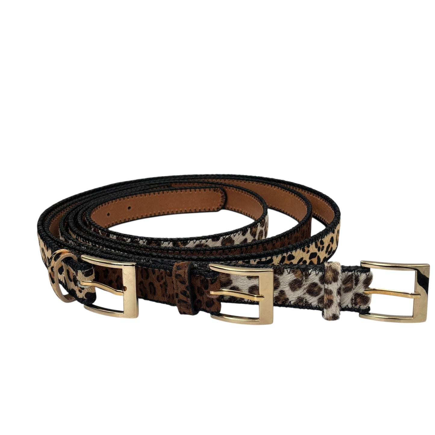 Belt in light animal print