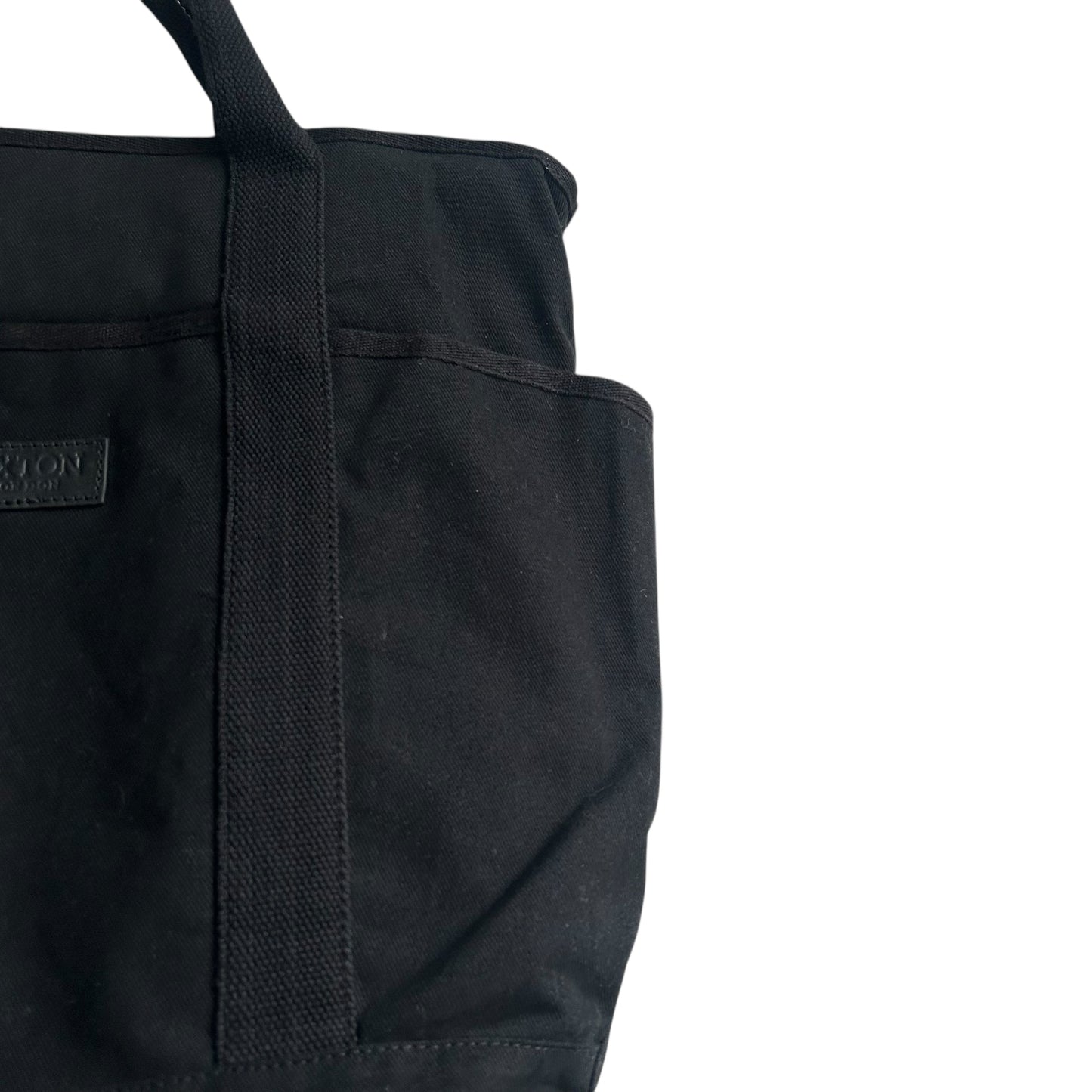 Backpack - Black cotton canvas