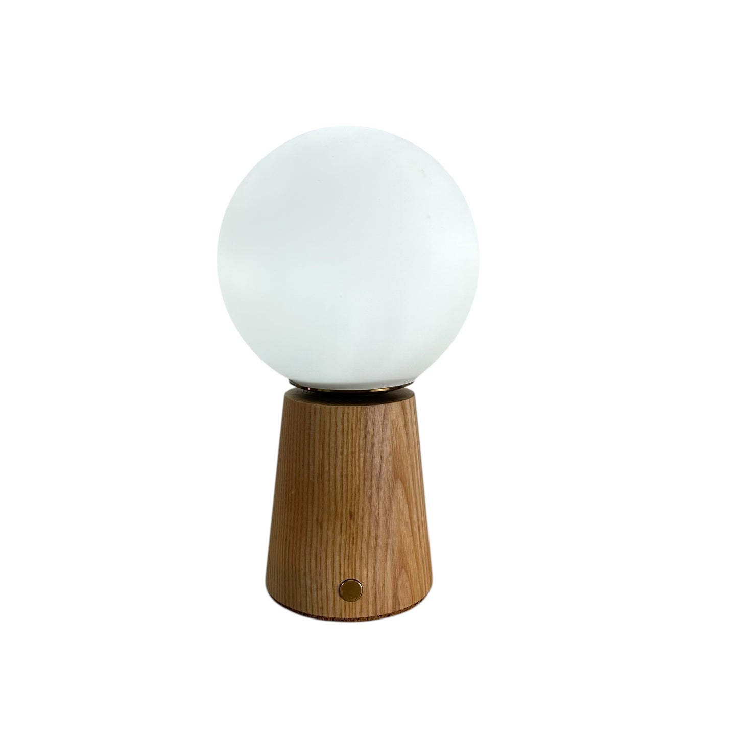 Small Deco Cone Beech style rechargeable touch lamp