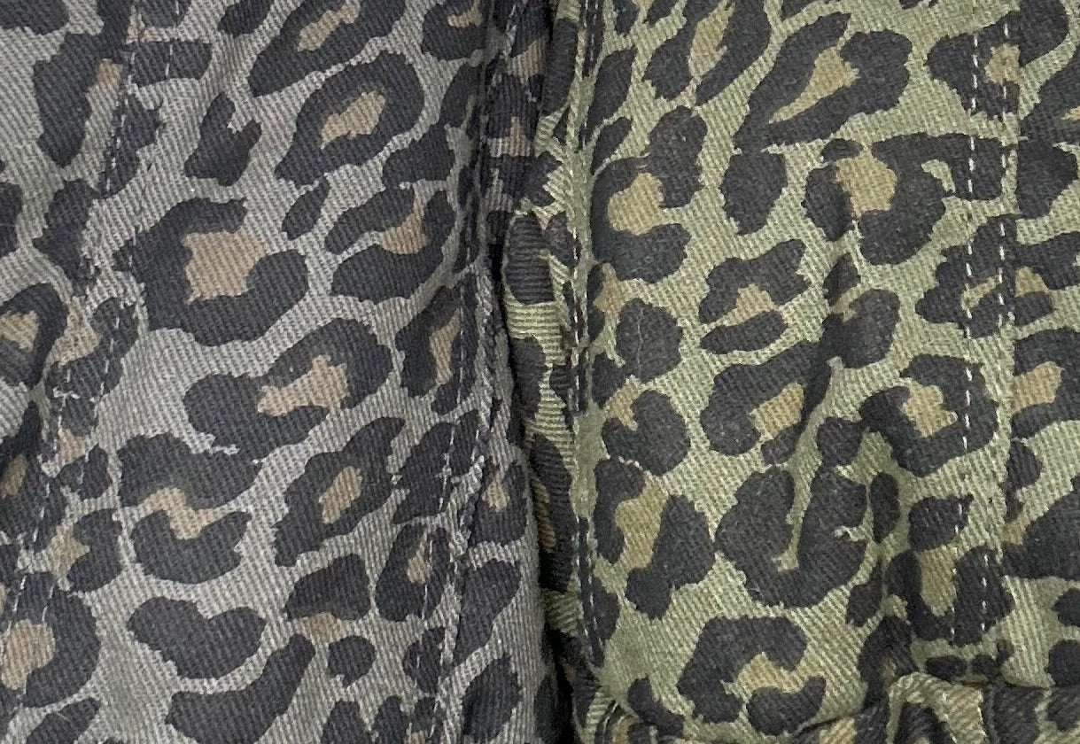 Large Weekend tote bag - green leopard print