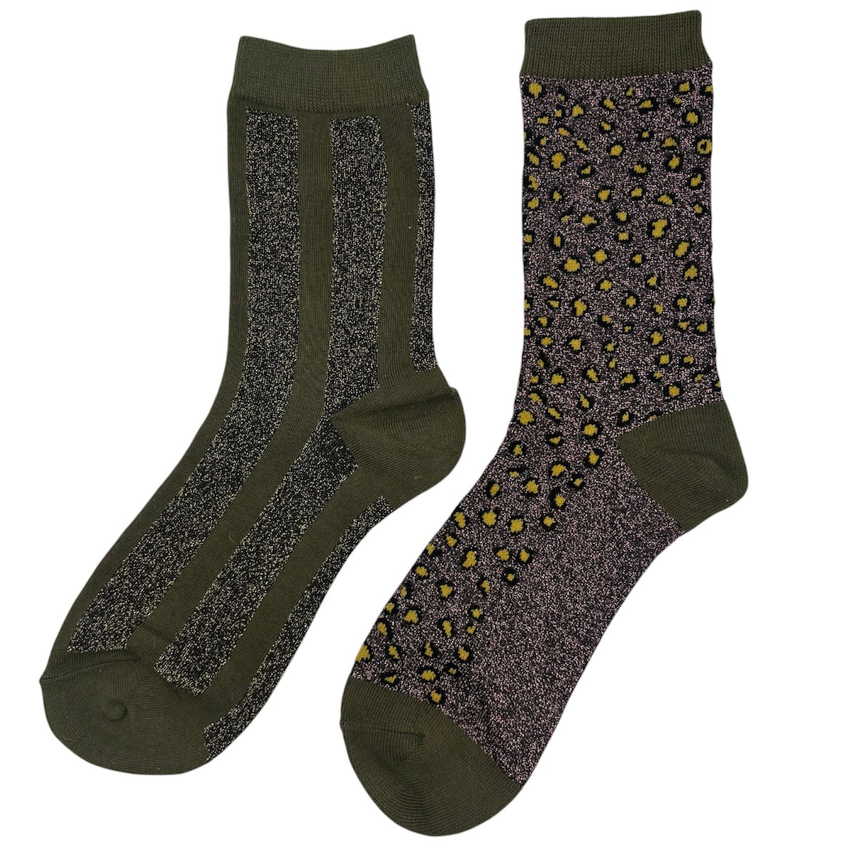 Ivy Berlin & Ivy Cheetah sock box duo with brooch