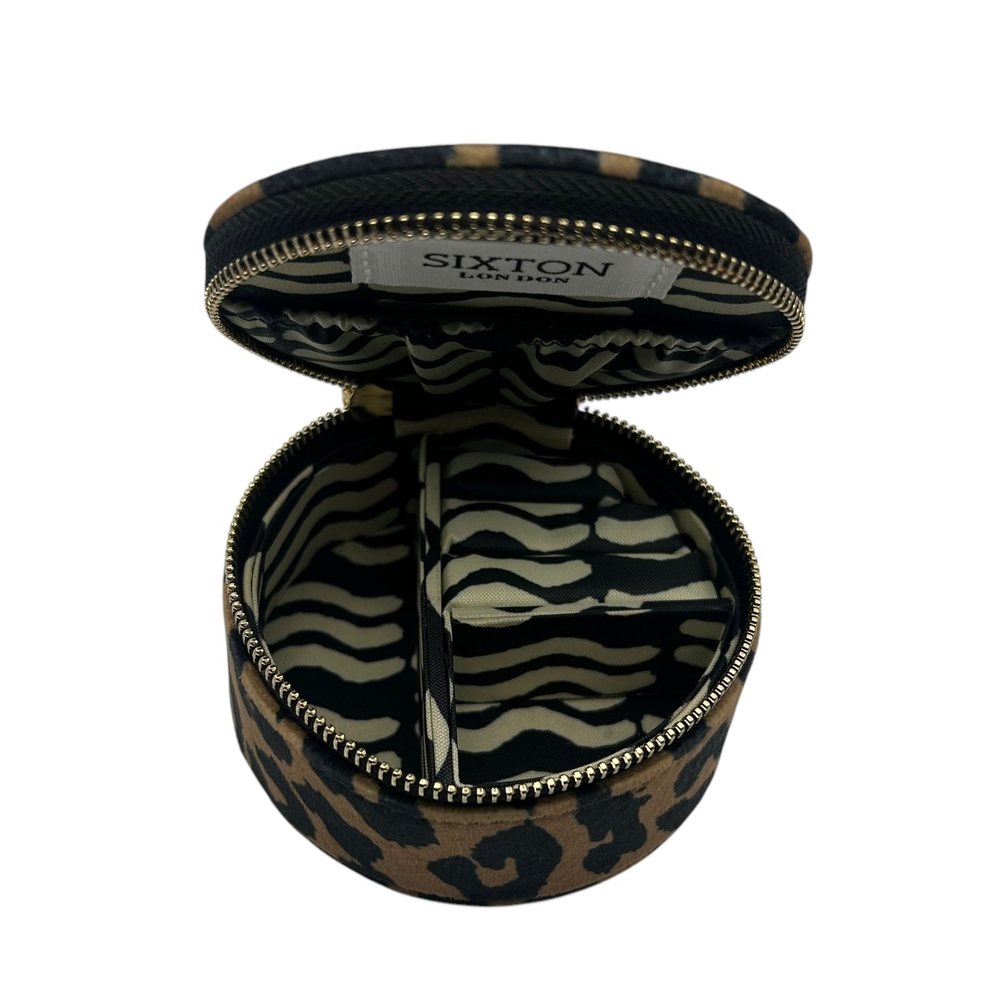 Jewellery Travel Pot in leopard print - Lobster pin