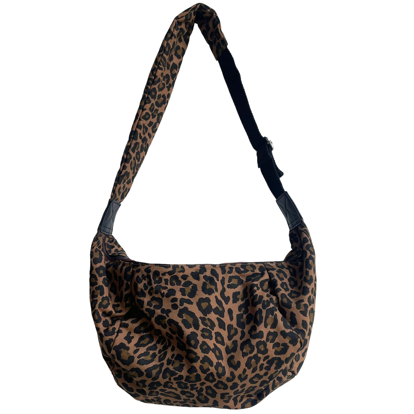 Brixton cross body sling bag - brown leopard print - large