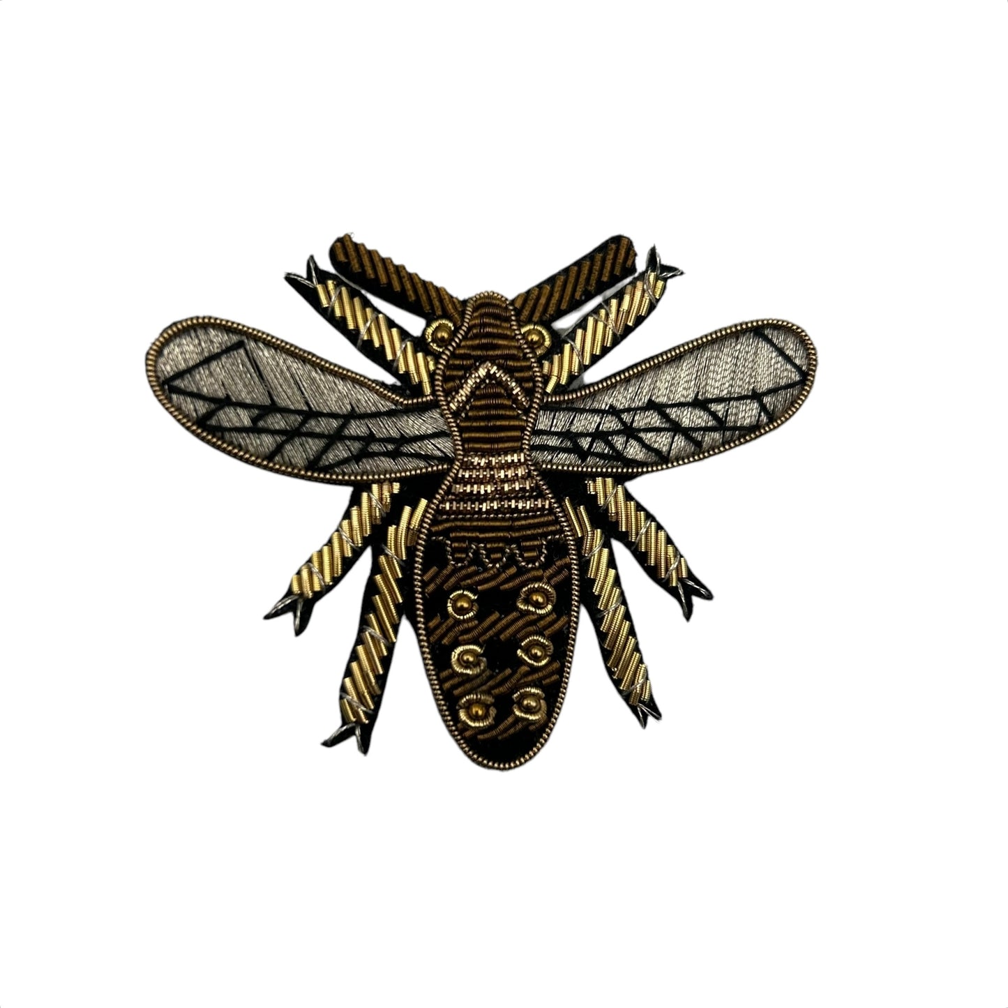 Jewellery Travel Pot in leopard print - Metallic Insect pin