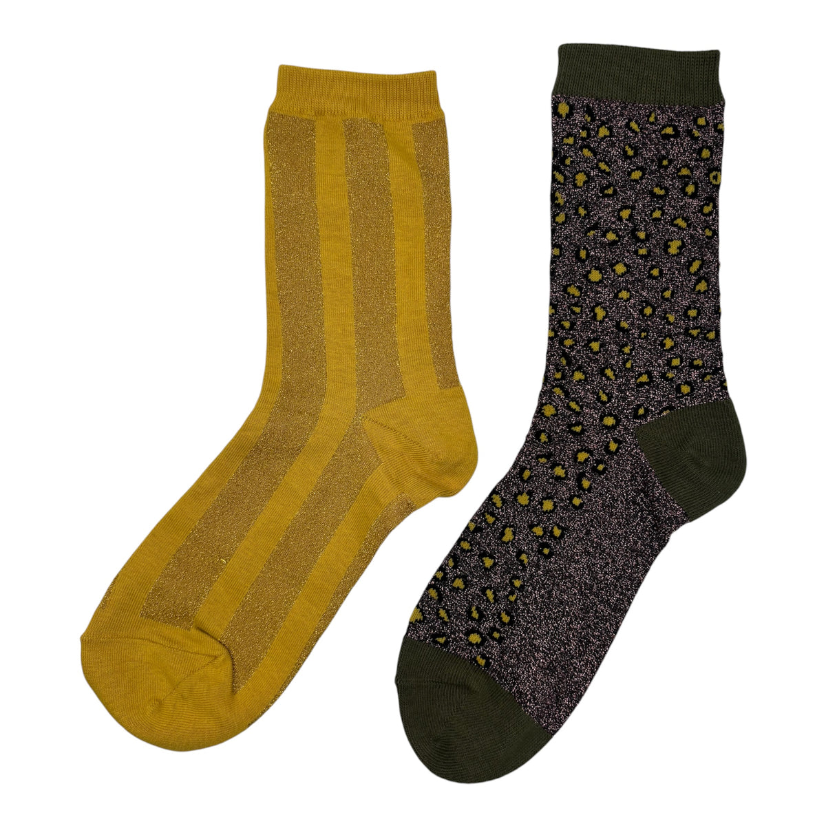 Mustard Berlin & Cheetah sock box duo