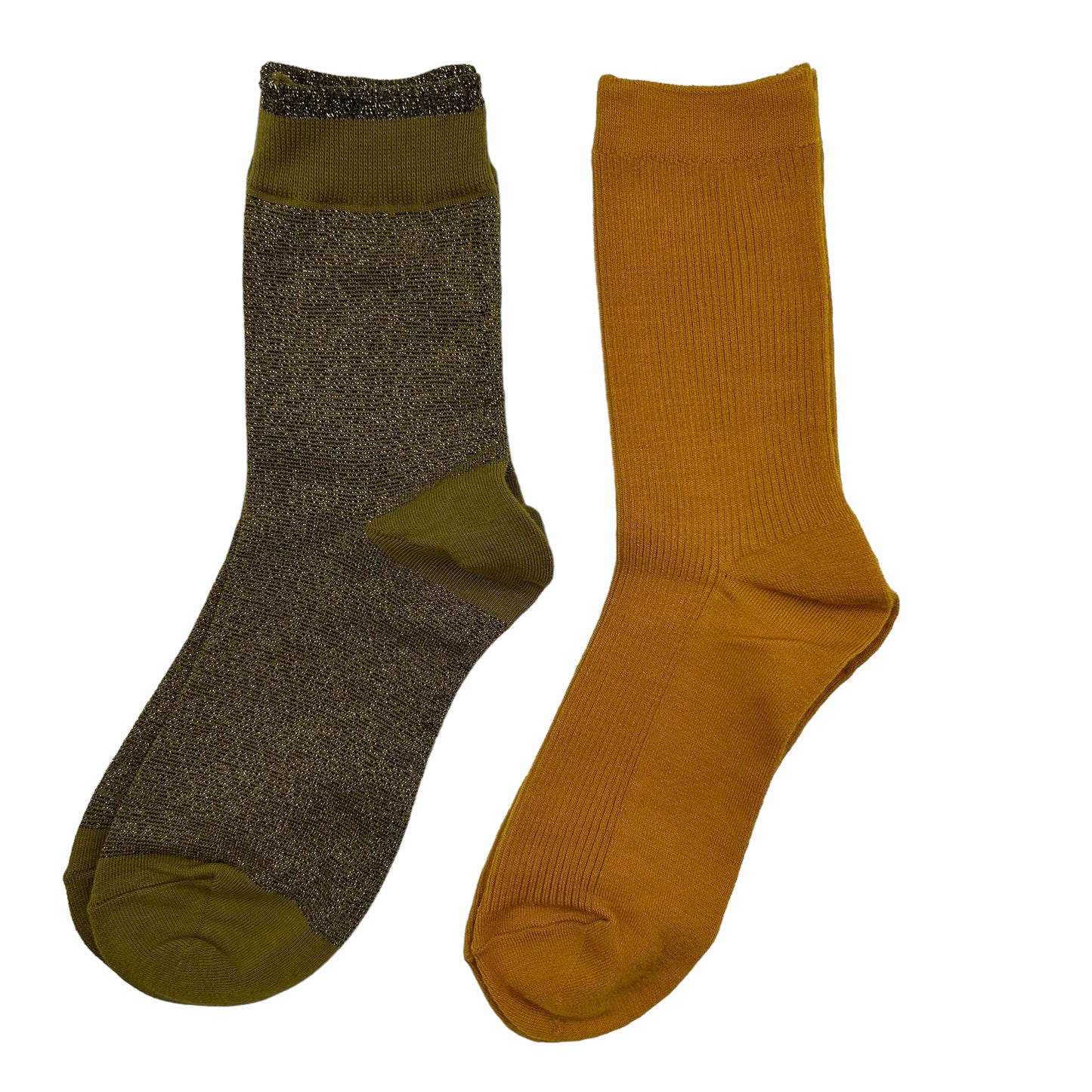 Olive Tokyo & Barcelona Mustard sock box duo with pin