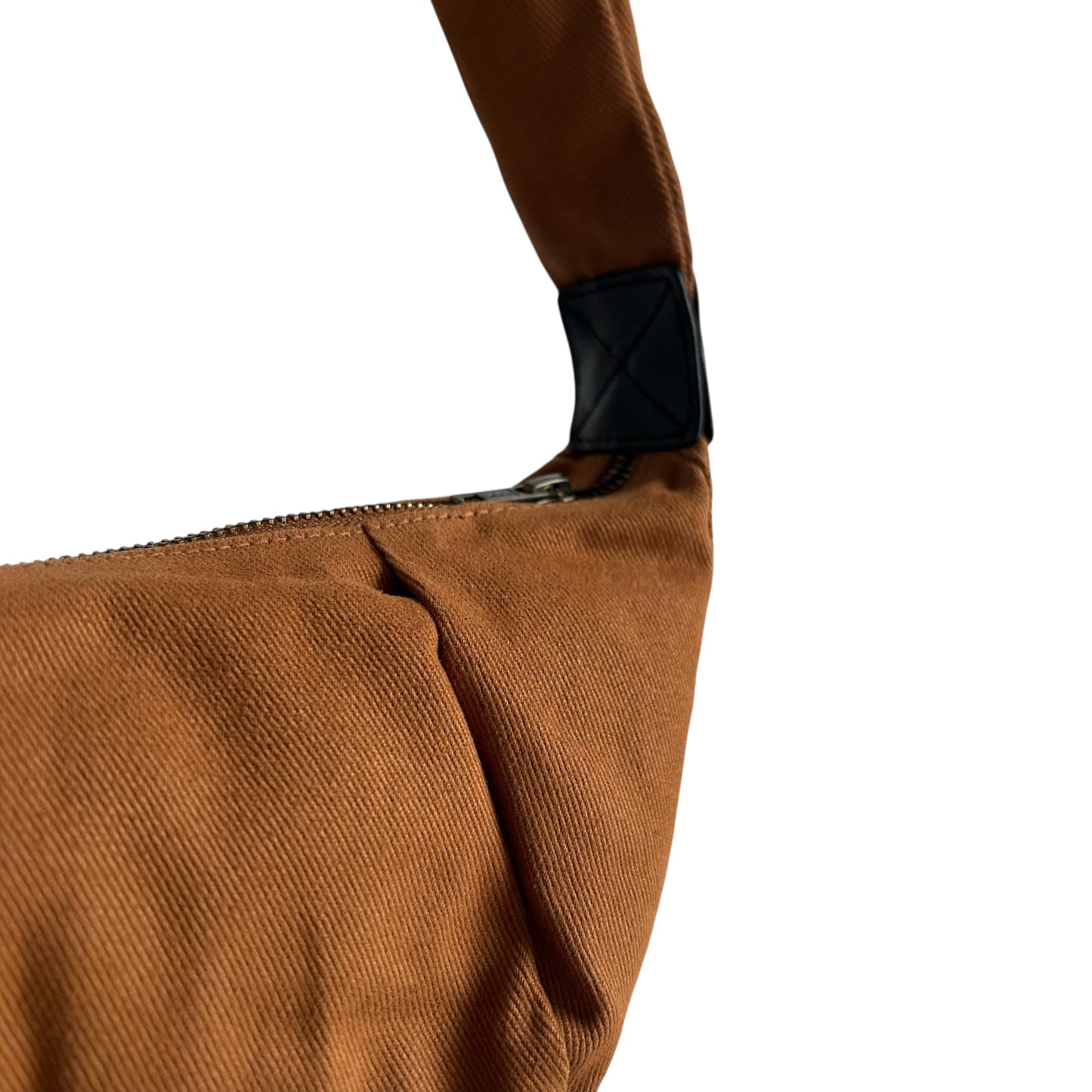 Brixton cross body sling bag - Brown plain cotton canvas - small