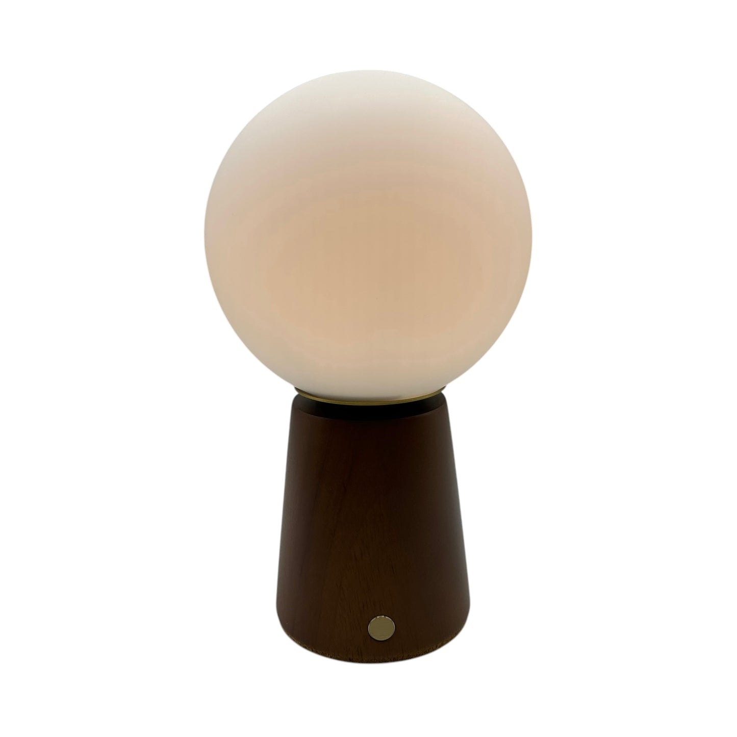 Small Deco Cone Teak style rechargeable touch lamp