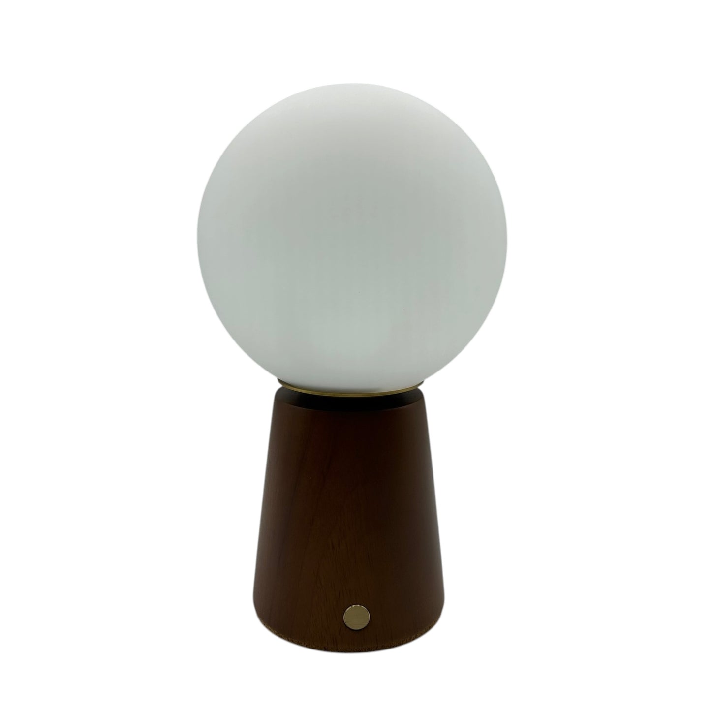Small Deco Cone Teak style rechargeable touch lamp