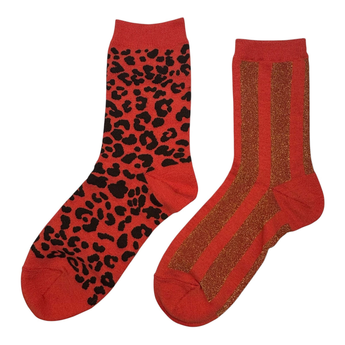 Tomato Berlin & Leopard sock box duo with brooch