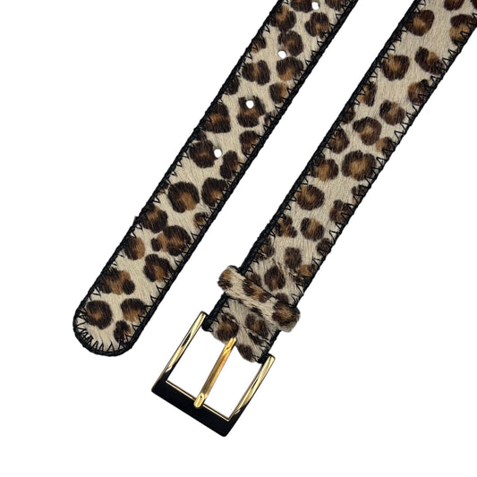 Belt in light animal print