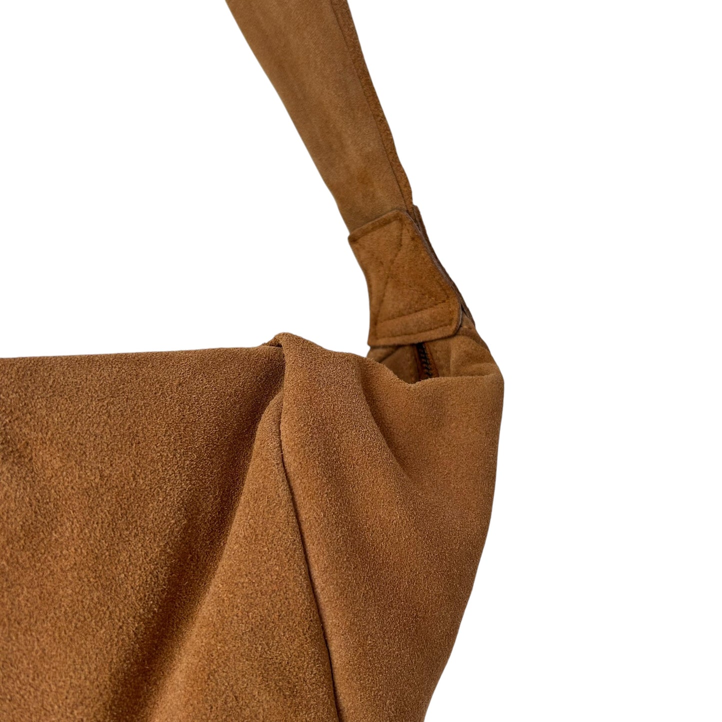 Brixton cross body sling bag -  tan suede - large