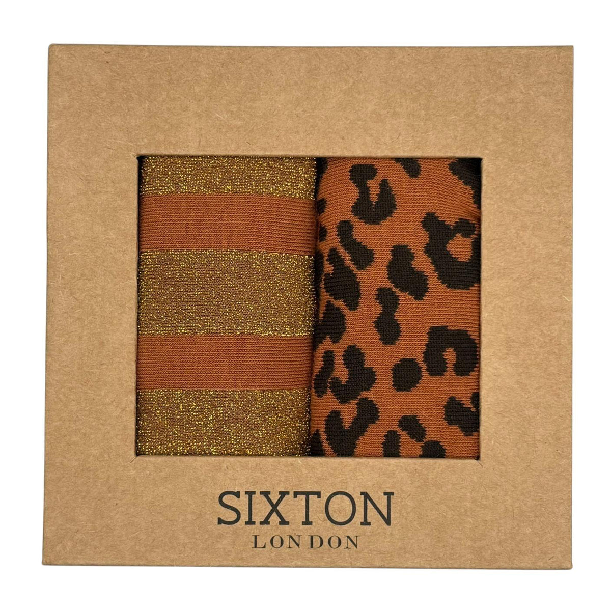 Copper Berlin & Leopard sock box duo