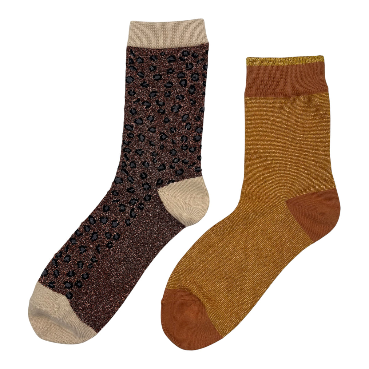 Copper Tokyo & Sand Cheetah sock box duo