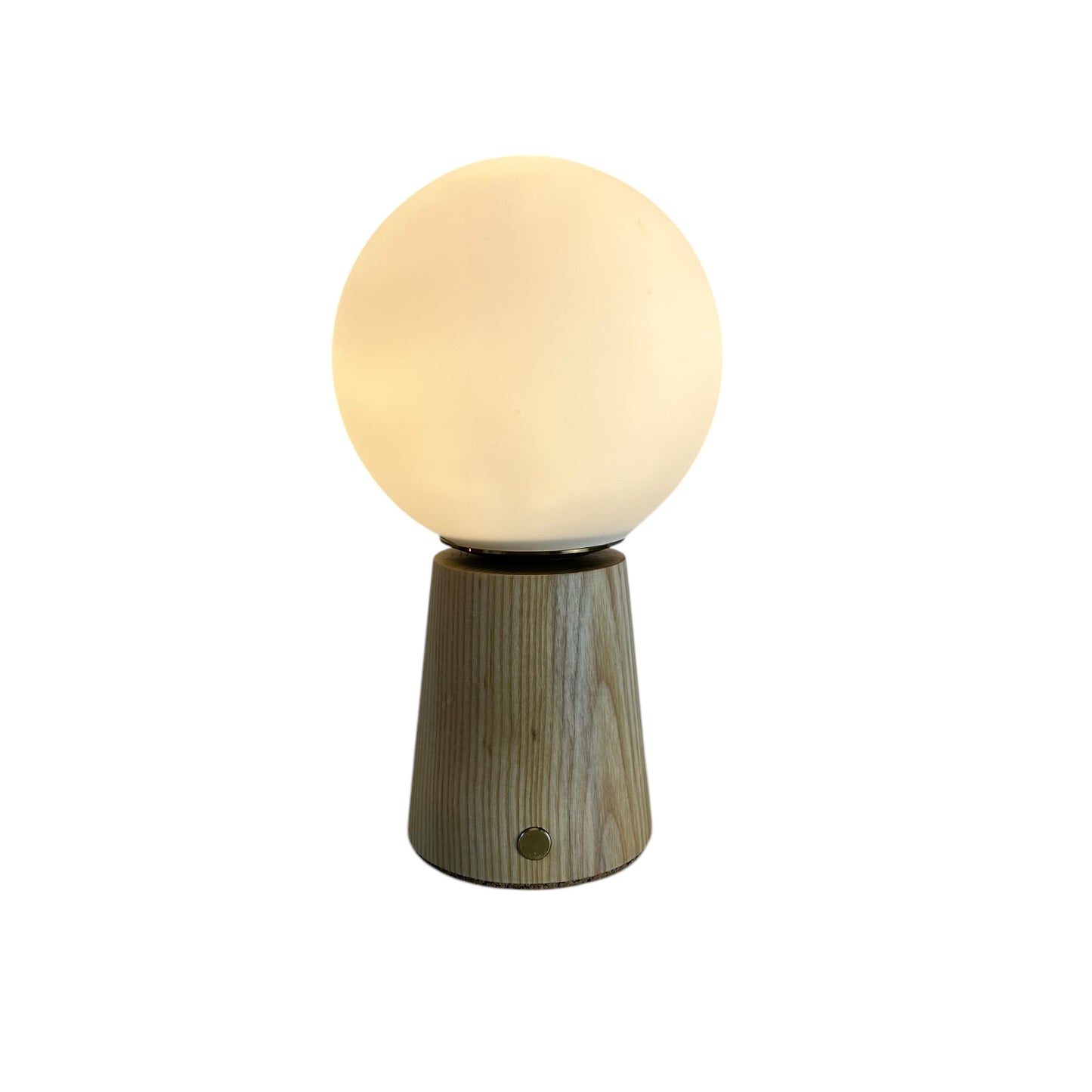 Small Deco Cone Beech style rechargeable touch lamp