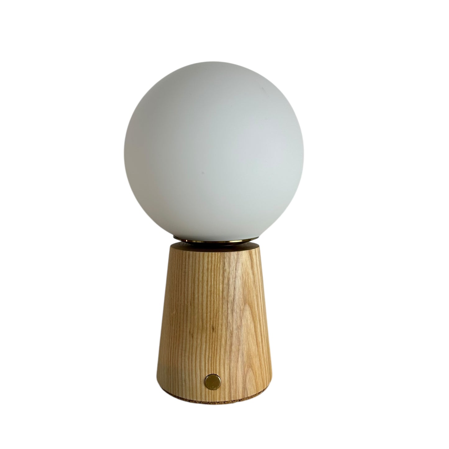 Small Deco Cone Beech style rechargeable touch lamp