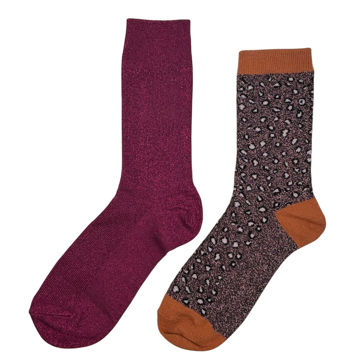 Fuchsia Vegas & Cheetah sock box duo