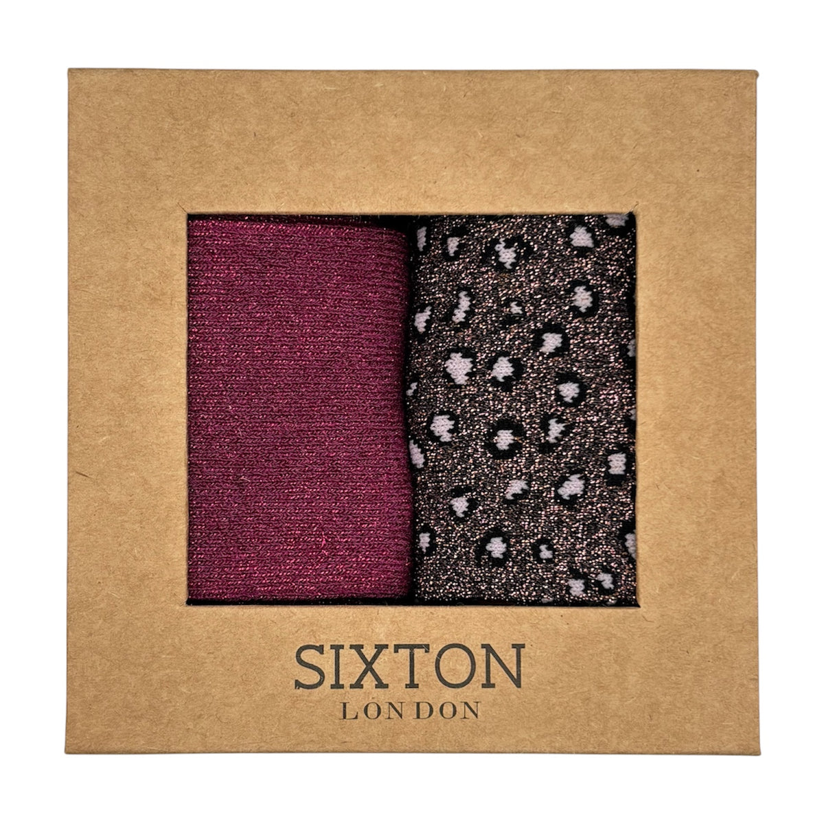 Fuchsia Vegas & Cheetah sock box duo