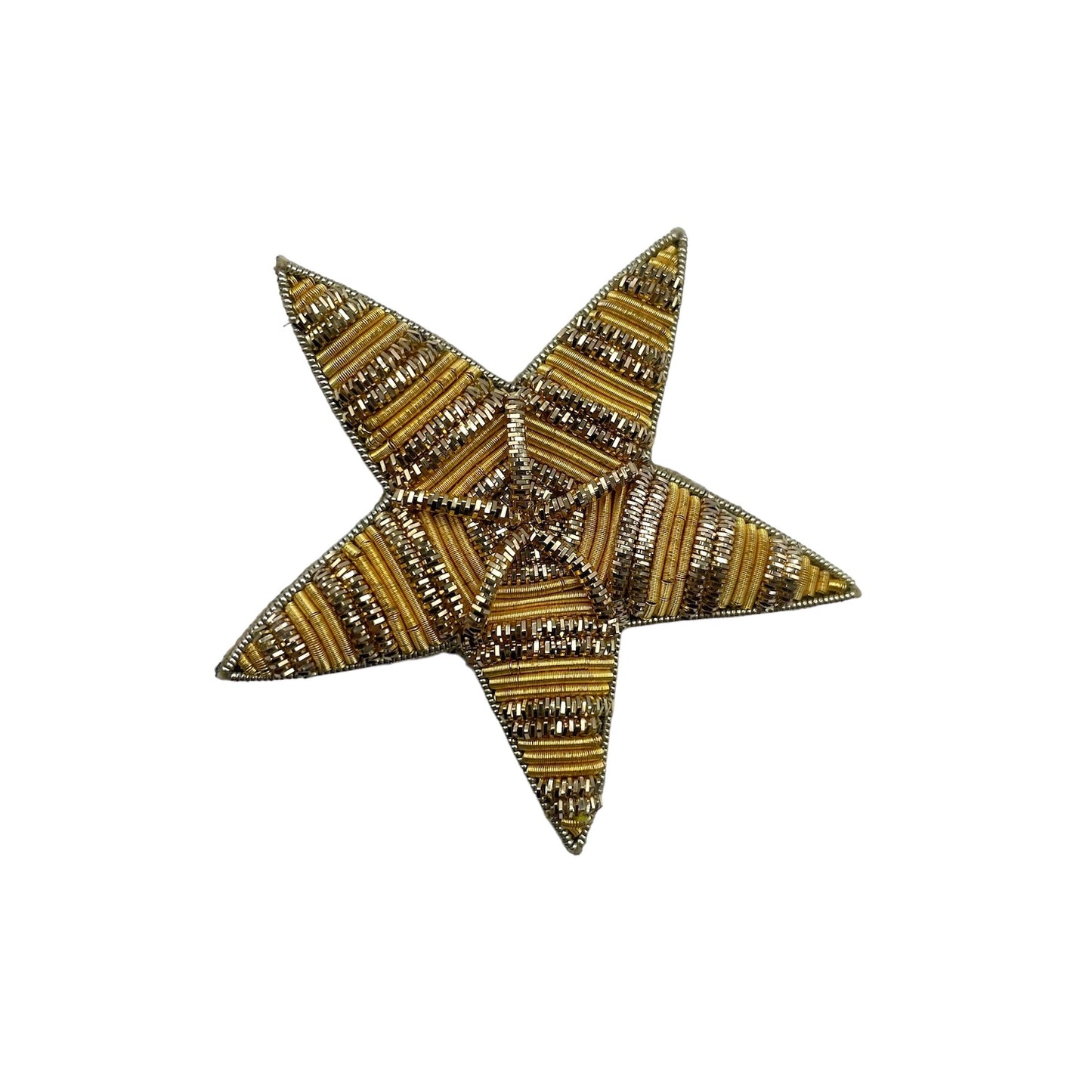 Jewellery travel pot fuchsia - recycled velvet - gold star