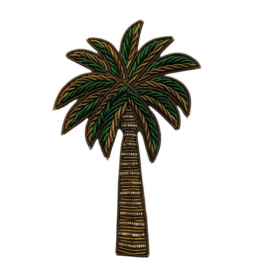 Green palm tree pin - large