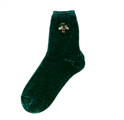 Rio socks with or without a sparkly bee pin