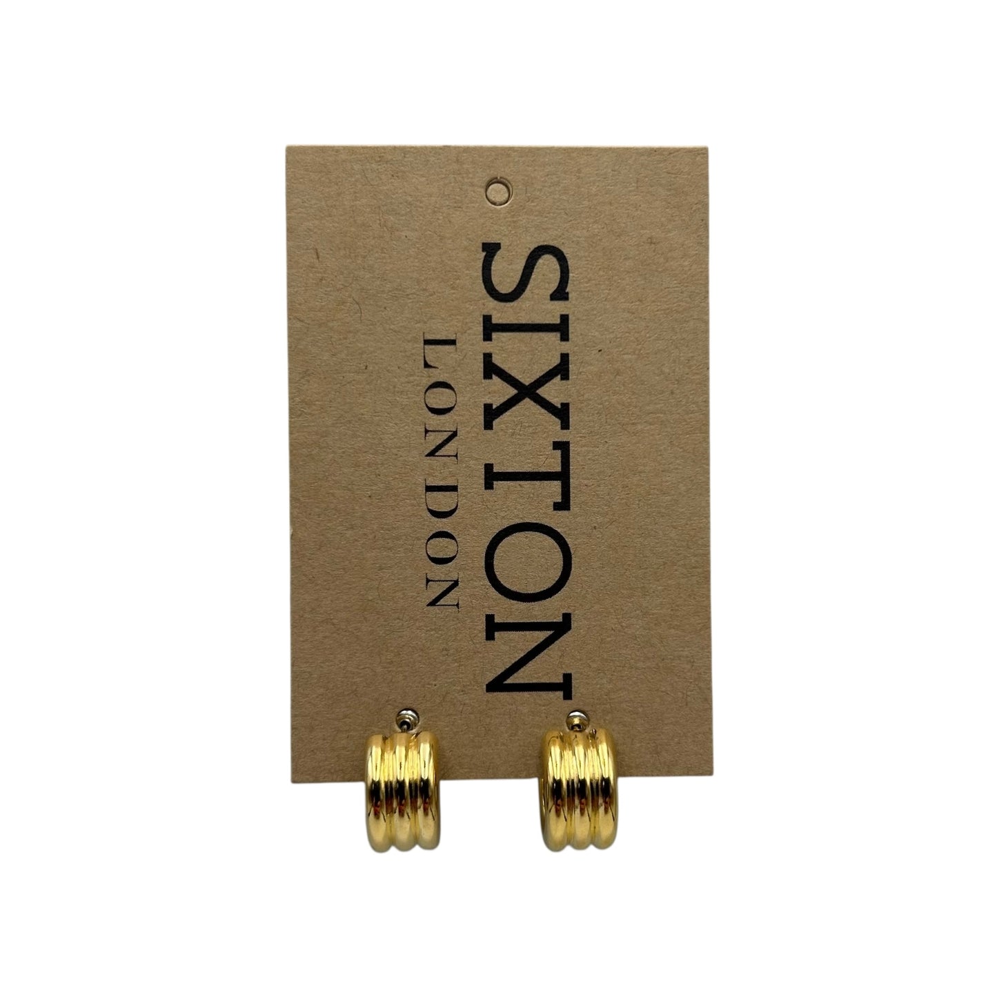 Grooved Huggie Style earrings