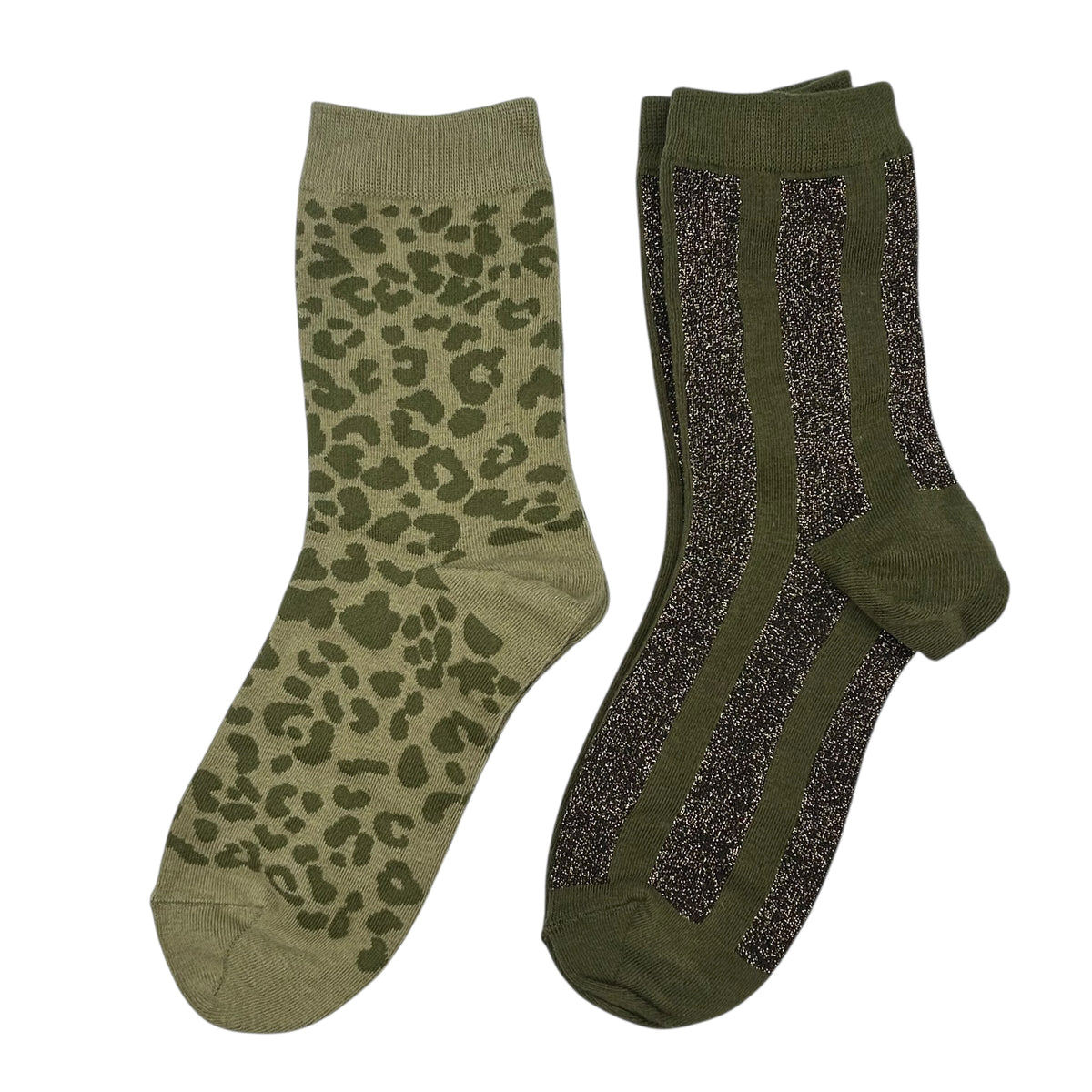 Ivy Leopard & Ivy Berlin sock box duo with embroidered brooch