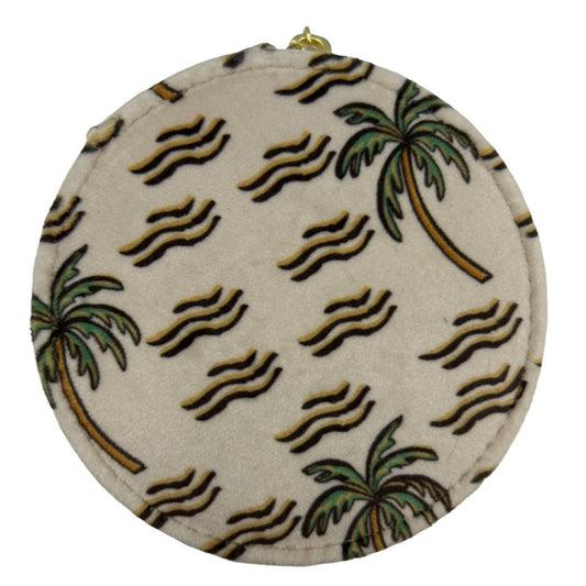 Jewellery travel pot in sand palm tree print