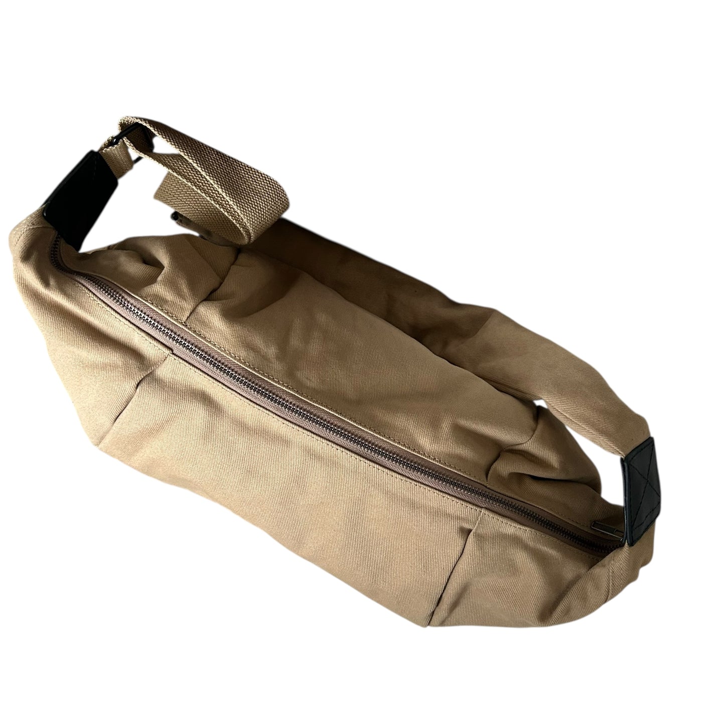 Brixton cross body sling bag - Sand cotton canvas - large