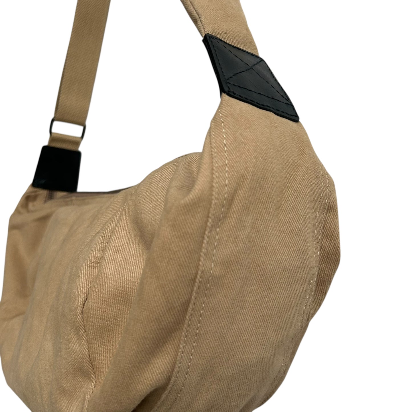 Brixton cross body sling bag - Sand cotton canvas - large