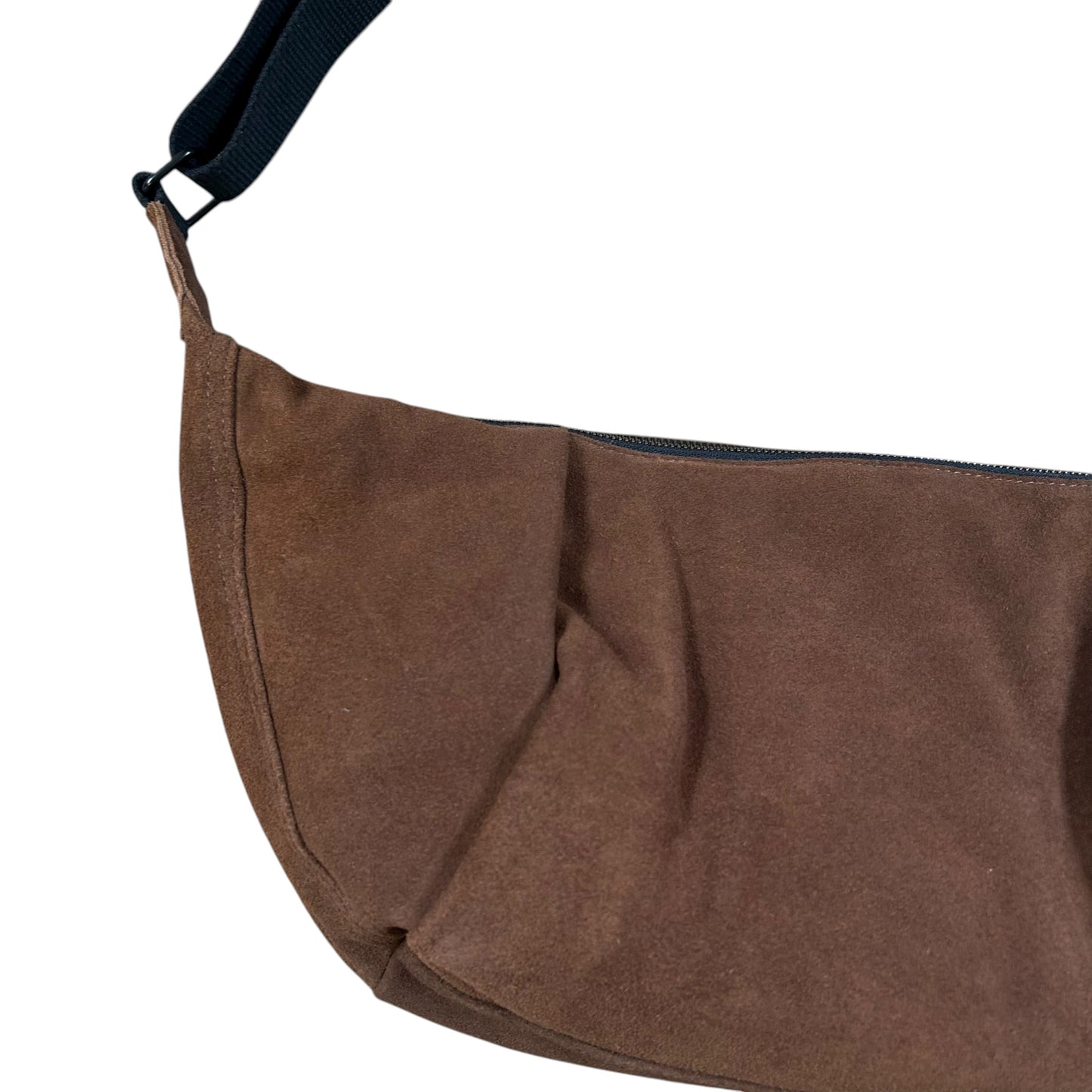 Brixton cross body sling bag -  brown suede - large