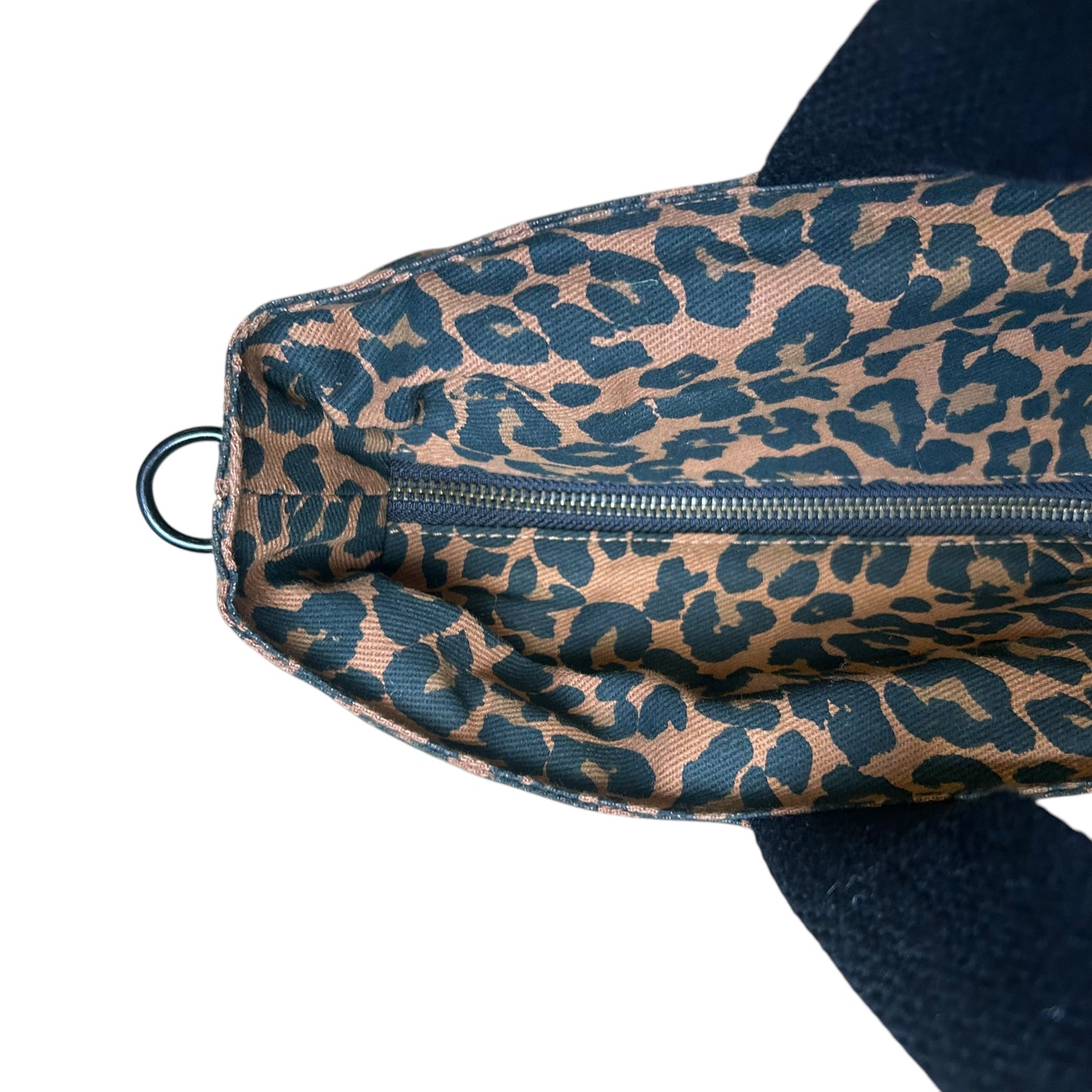 Weekend tote bag - brown leopard print