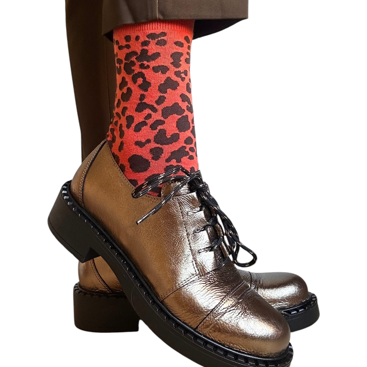 Leopard print socks