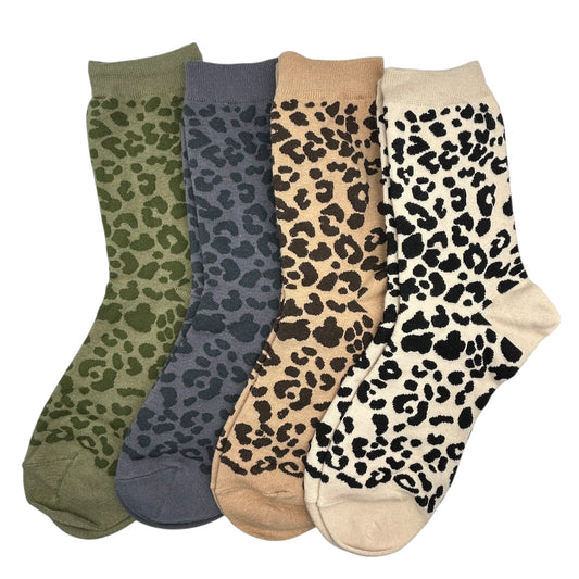 Leopard print socks