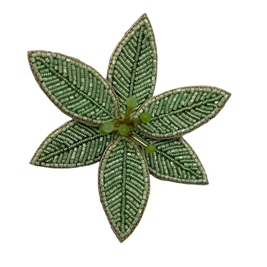 Mint lotus flower brooch
