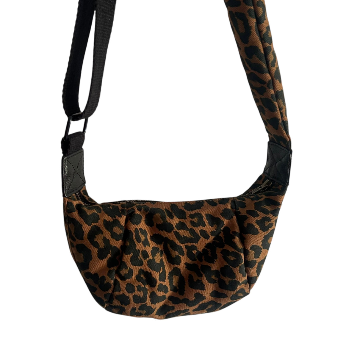 Brixton cross body sling bag - brown leopard print - mini