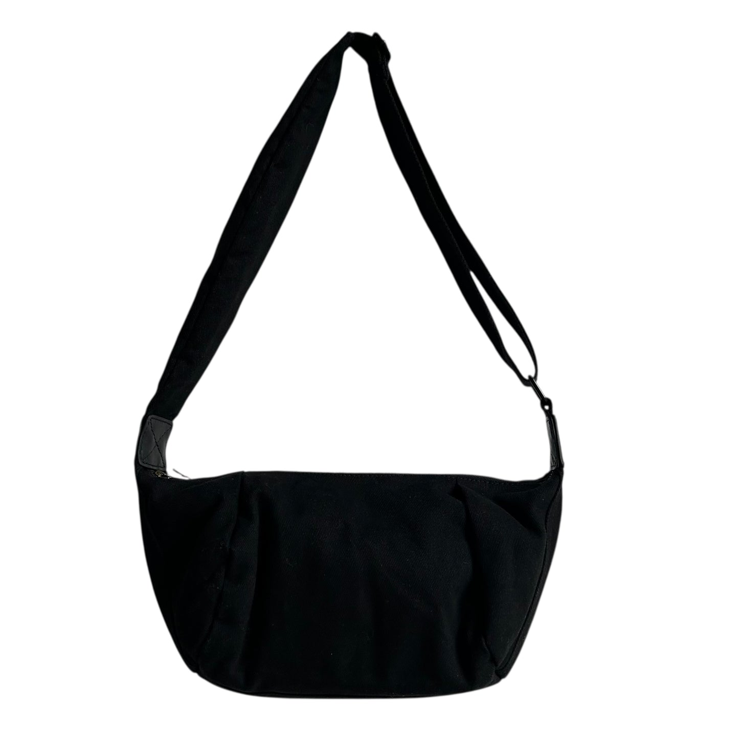 Brixton cross body sling bag - Black cotton canvas - small