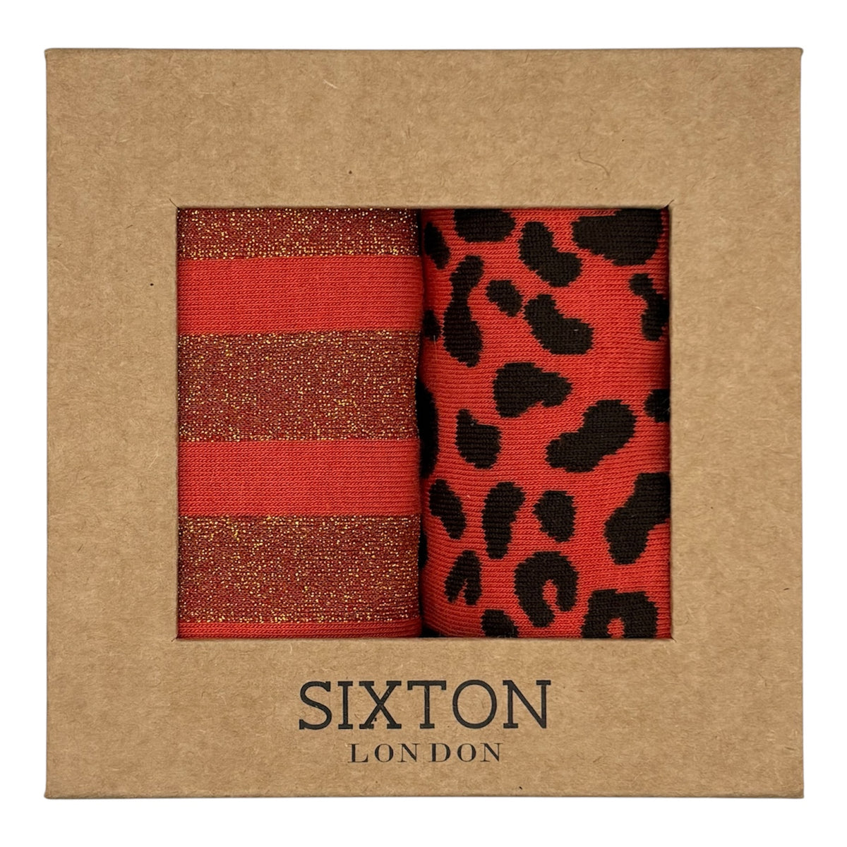 Tomato Berlin & Leopard sock box duo