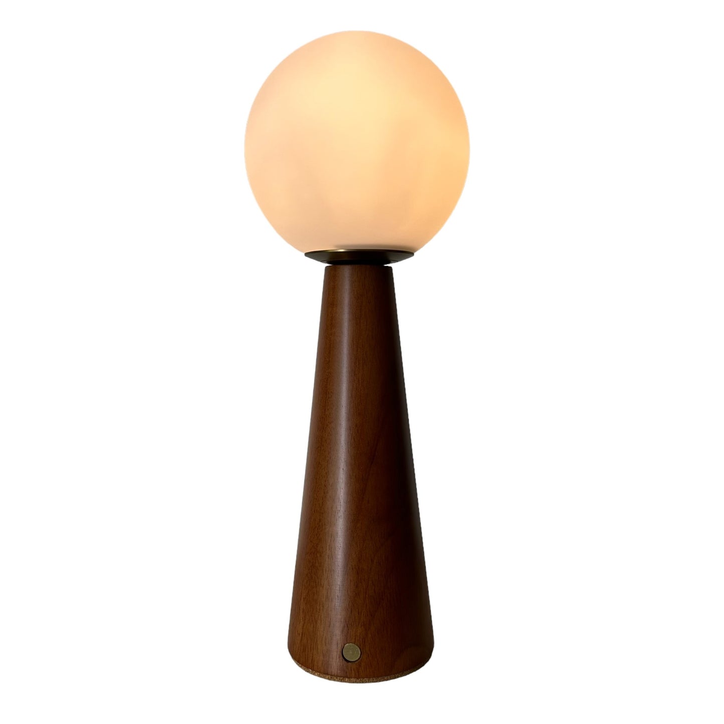 Rechargable touch cone lamp - teak style