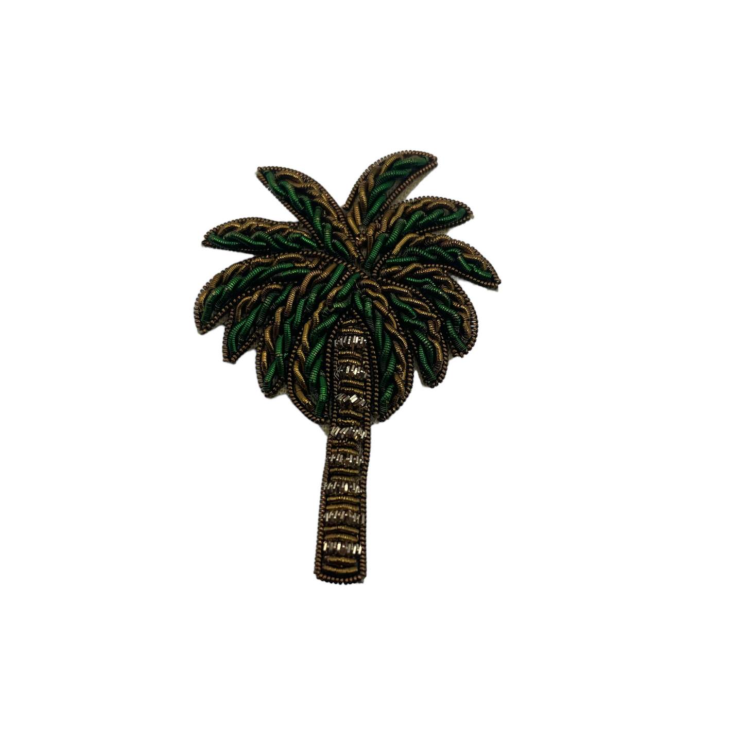 Green palm tree pin - small