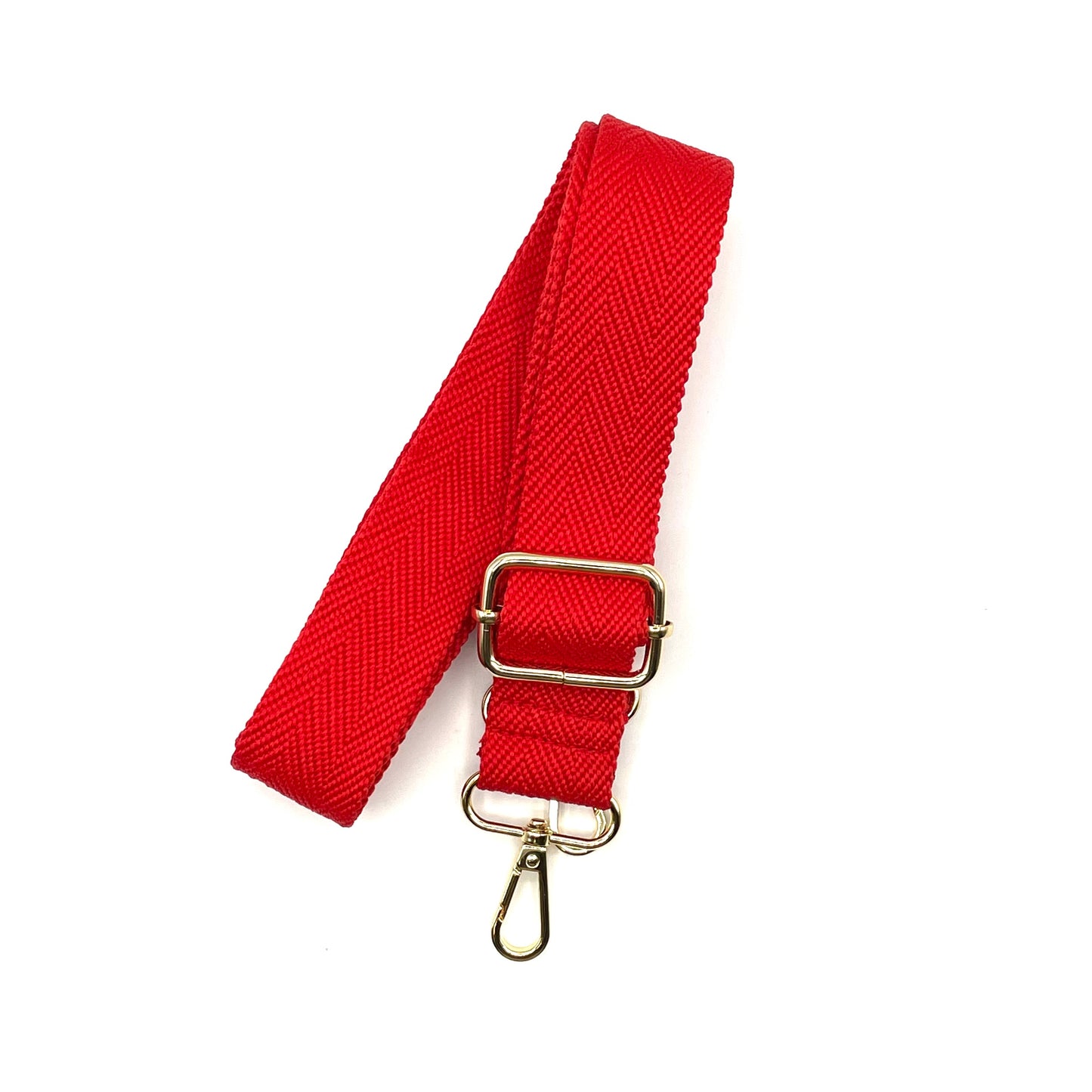 Red webbing strap, recycled nylon