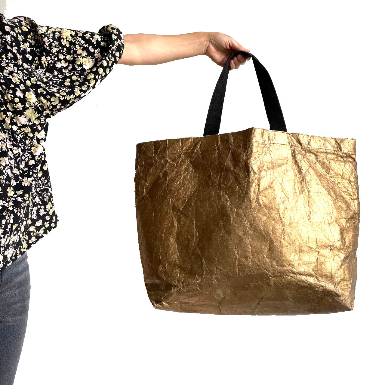 Bronze shopper bag - large